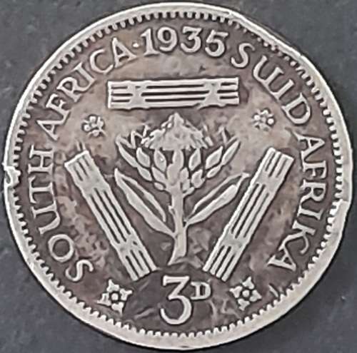 1935 S.A. Union 3 Pence