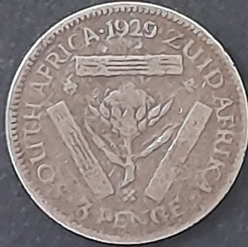 1929 S.A. Union 3 Pence
