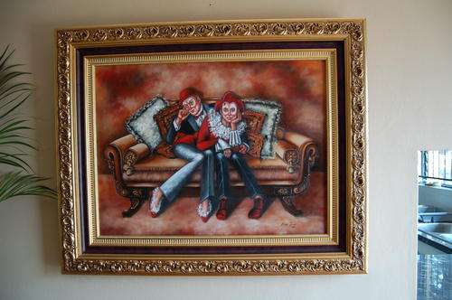 Marge Fourie 2001 (Framed Oil on board)  Size 850mm x 1050mm