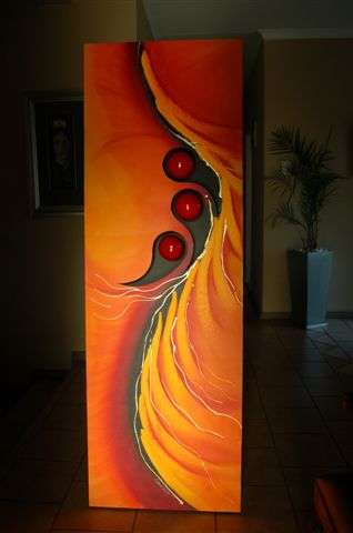 Leonard Britz Oil on board /  LARGE 1,8 Meter X 600 mm