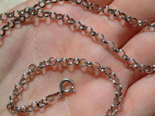 Exquisite Solid Silver Rolo Chain...