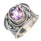 Gorgeous Solid Silver and Amethyst size 7 ring