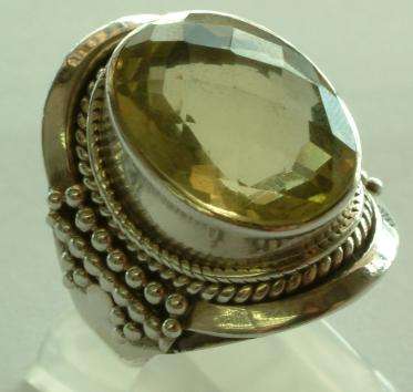 Exquisite 925 Sterling Silver Lemon Topaz ring...
