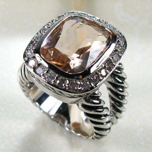 Exquisite  Sterling Silver &  Morganite ring...