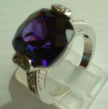 **CLEARANCE SALE** Exquisite 925 Sterling Silver Electroplated Amethyst ring...
