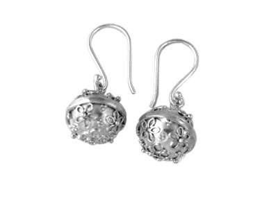 Exquisite Solid Silver & Dreamball bell earrings...