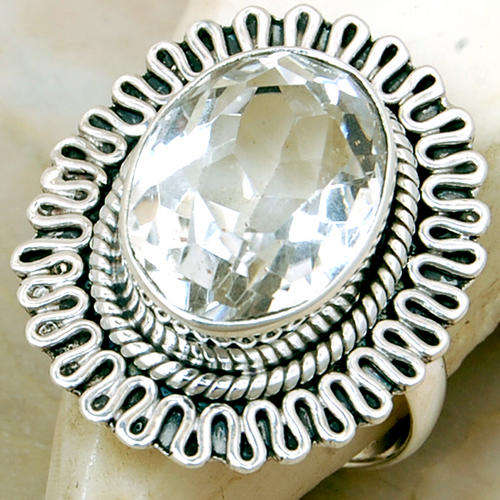 Gorgeous Solid Silver White Topaz ring...