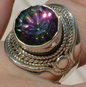 Gorgeous Solid Silver  Mystic Topaz ring...