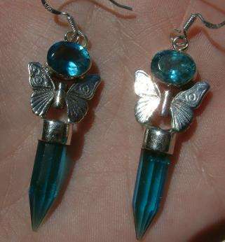 Exquisite Solid Silver & Blue Topaz earrings...