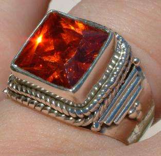 Gorgeous Solid Silver & Spicy Topaz ring...