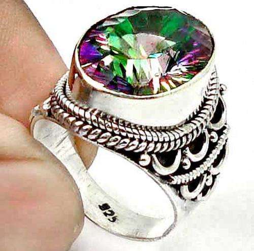 Gorgeous Solid Silver Mystic Topaz ring...