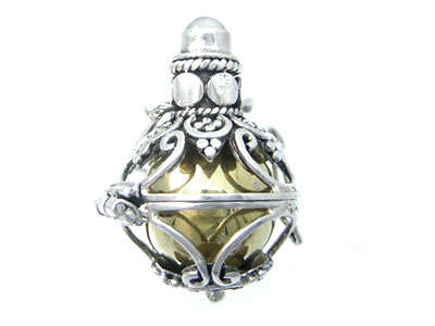 Exquisite Solid Silver Moonstone Harmony Dream Bell Pendant...