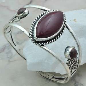 Gorgeous 925 Silver Vintage Red Jasper Cuff bangle...