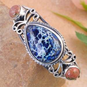 Gorgeous 925 Silver Vintage Sea Sediment Cuff bangle...