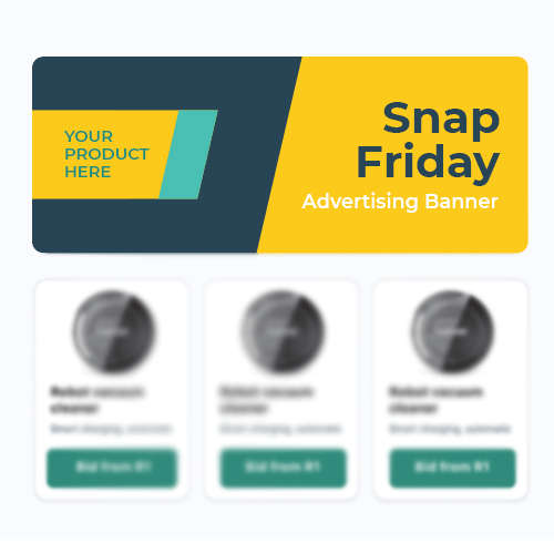 bidorbuy is auctioning Advertising Space in our Snap Friday newsletter