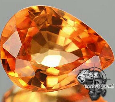 0.95 Ct Orange Pear Songea Sapphire