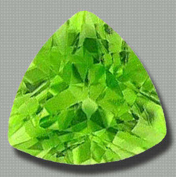 0.81ct Natural trilliant Peridot