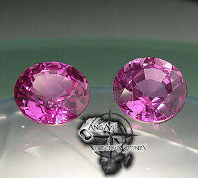 Natural AAA+++ 9.50 tcw Pink Sapphire Pair