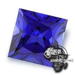 6.42ct Cornflower Blue lab sapphire in a Princess cut