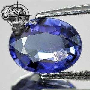 NATURAL OVAL 1.39 CT GEM VIOLET BLUE IOLITE - UNHEATED MADAGASCAR