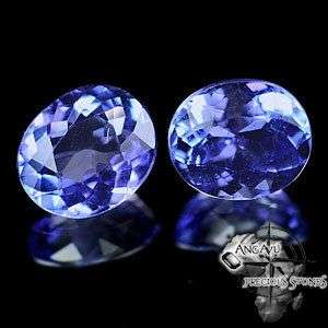 TWO 1.26 TCW NATURAL OVAL SHAPE VIOLET BLUE TANZANITES