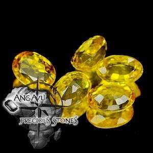 FIVE 3.05 TCW NATURAL YELLOW OVAL SONGEA SAPPHIRES ( BID PER STONE)
