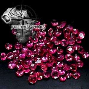 Top AAA 2.05 ct Round Diamond Cut RUBY WINZA Lot - Bid per Stone