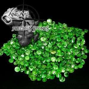 Top AAA 2.30 ct Diamond Cut Green Garnet Lot - Bid per Stone
