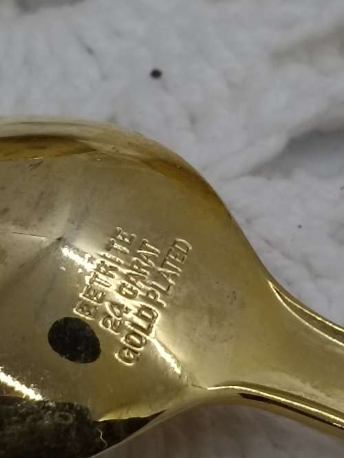 VINTAGE : Gold Plated (24 carat) Eetrite Teaspoons