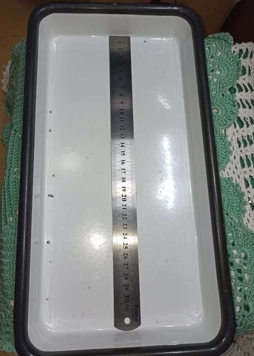 VINTAGE : Enamel Baking Dish