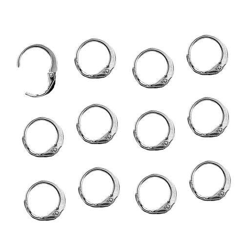 6 Pairs Small 1cm Hoop Alloy Earrings