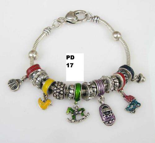 Ladies silver bracelet PANDA CHARMS,so many models