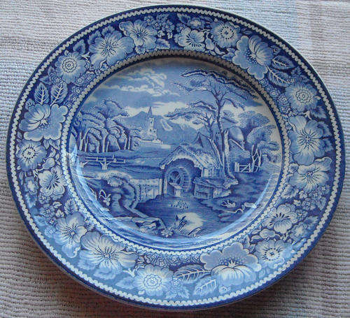 ROYAL STAFFORDSHIRE BLUE & WHITE PLATE