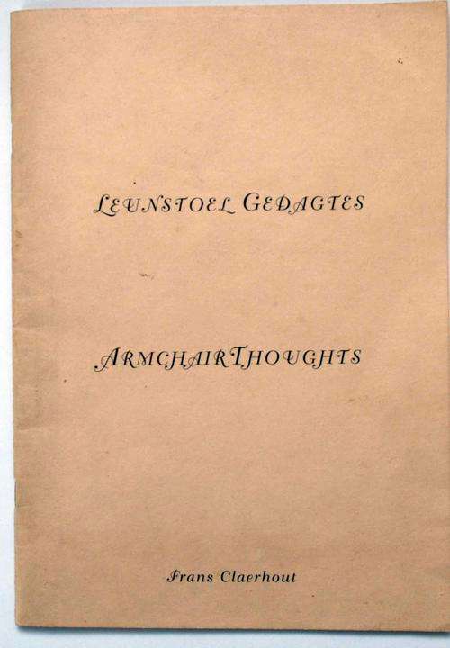 Frans Claerhout, Armchair Thoughts - Signed Copy