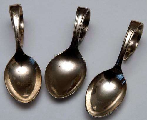 Three EPNS Feeding Spoons