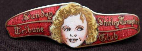 Super-Rare! Sunday Tribune Shirley Temple Club Brooch