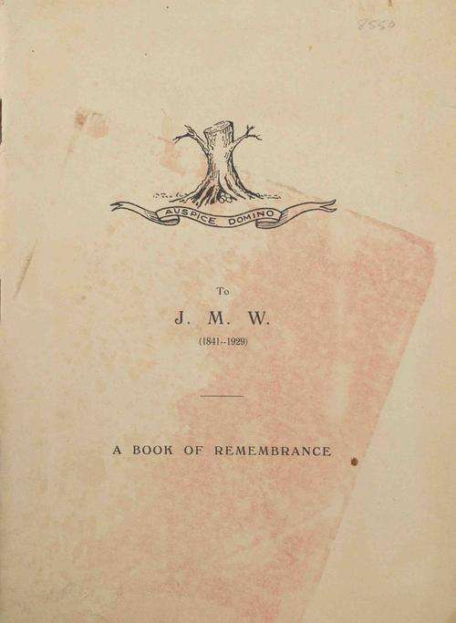A Book of Remembrance to Jessie Margaret Welsh