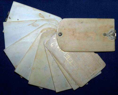 Ivory Memo Tablet from 1894 - LOW START!