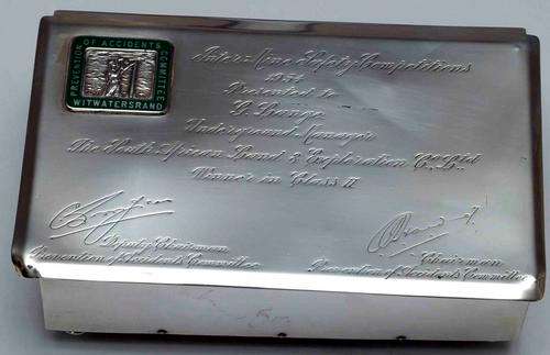 SOLID SILVER cigarette case from 1954