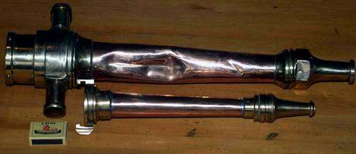Two Brass and Copper Ship's Fire Nozzles