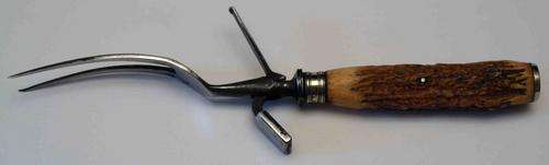 Large Carving Fork with Antler handle