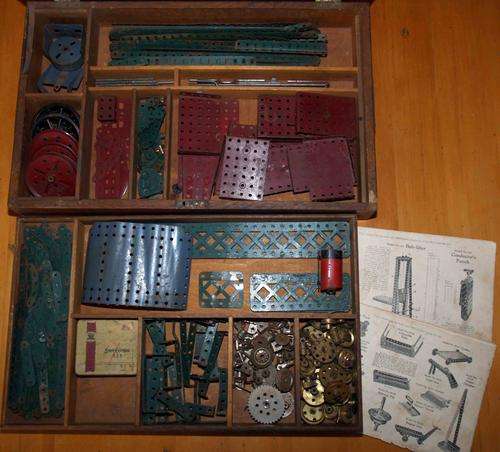 Huge Pre-War Meccano Set With Box & Books