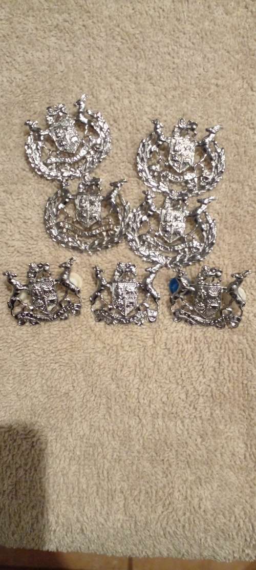 7 SA ARMY WARRANT OFFICERS` BADGES.