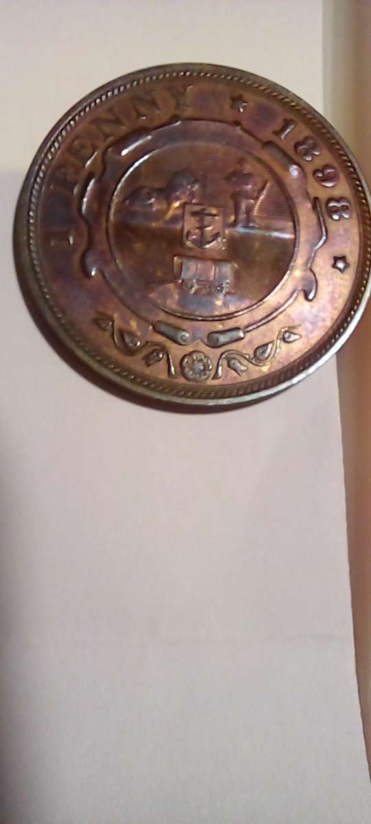 1898 ZAR UNC. 1 PENNY COPPER COIN. ONE OF THE BEST OF THE SPECIES.