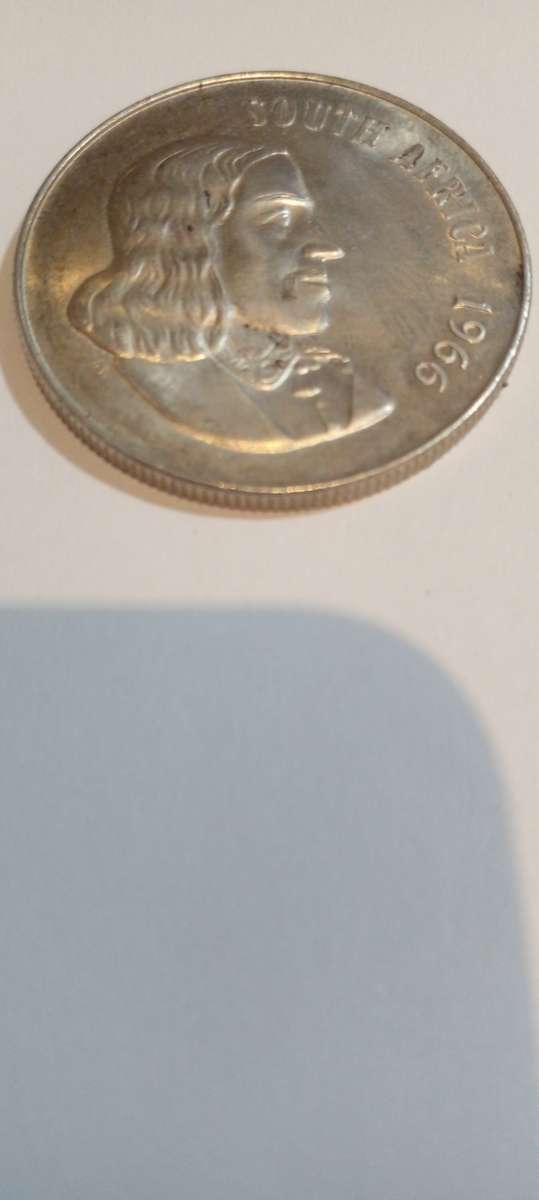 1966 RSA SILVER 1 RAND COIN.ENG.LEGEND.
