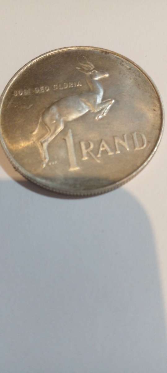 1966 RSA SILVER 1 RAND COIN.ENG.LEGEND.