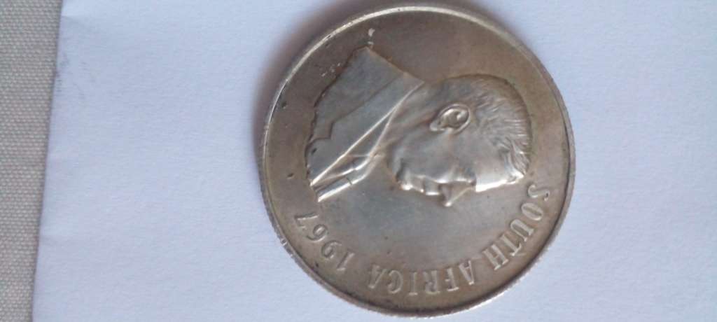 1967 RSA ,SY EDELE, DR. HENDRICK FRENCH VERWOERD SILVER 1 RAND COIN.