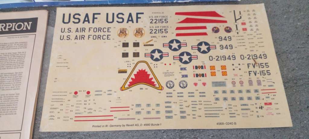 REVELL NORTHROP F-89 D/J SCORPION 1/48 PLASTIC MODEL KIT. SEE DESC.