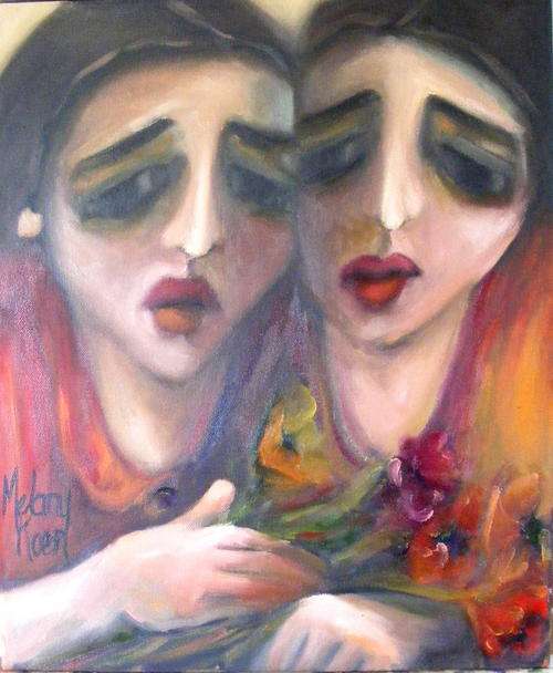 Emotions!!  By Melany Koen  500 x 600 x 44 mm  Can be hung as is!