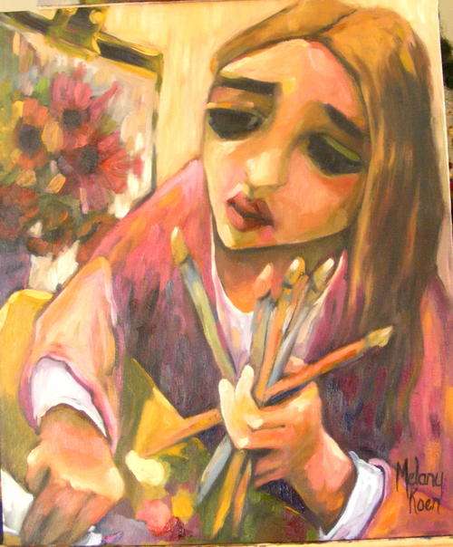 RAINBOW PALETTE! 500x600x44 mm Can be hung as is!  Melany Koen